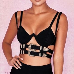 House of CB Black Bandage Bralette